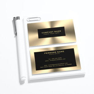Shiny Guld Tones Stainless Steel-utseende Visitkort