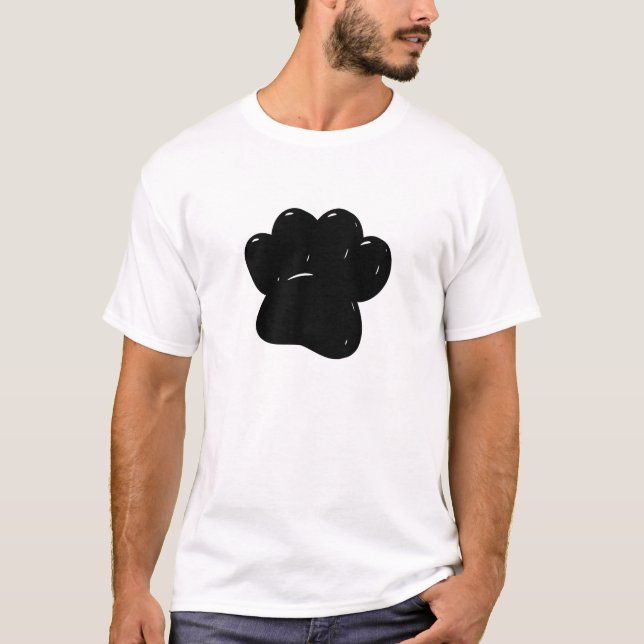 Shiny Hund Paw Skriv ut Teckning T Shirt (Framsida)