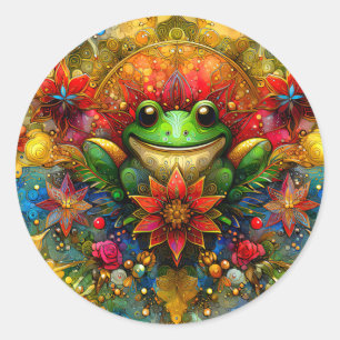 ~ SHINY Jul FROG ~ Runt Klistermärke