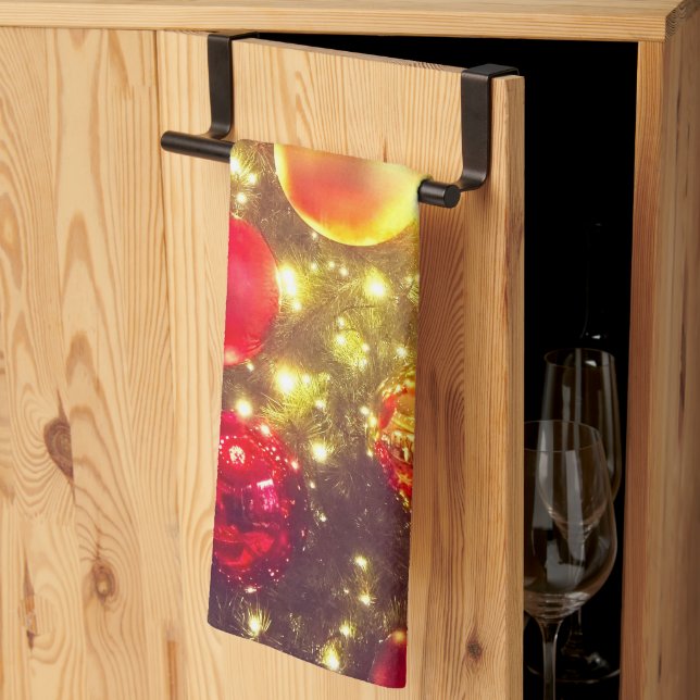 Shiny jul-klustret Boll Delight Kökshandduk (Thirds Fold)