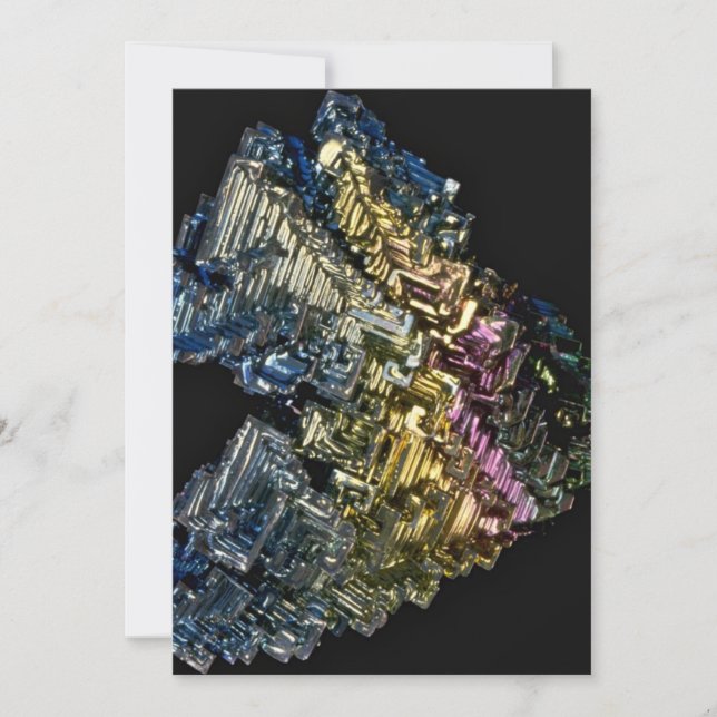 Shiny-kristaller av inhemska vismut (Framsida)