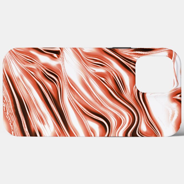 Shiny-lax till rött, vågigt spår på vit lax (Baksida (horisontell))