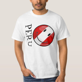 Shiny ler Peruansk Flagga T-shirt