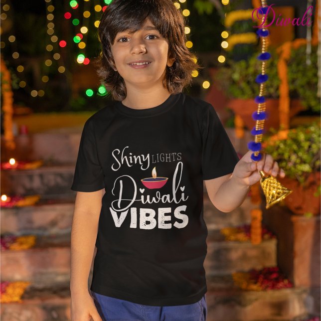 Shiny ljus Diwali vibes T Shirt (Skapare uppladdad)