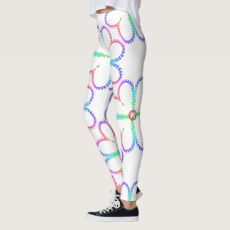Shiny lucky four-leaf clover leggings