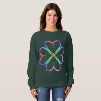 Shiny lucky four-leaf clover t shirt
