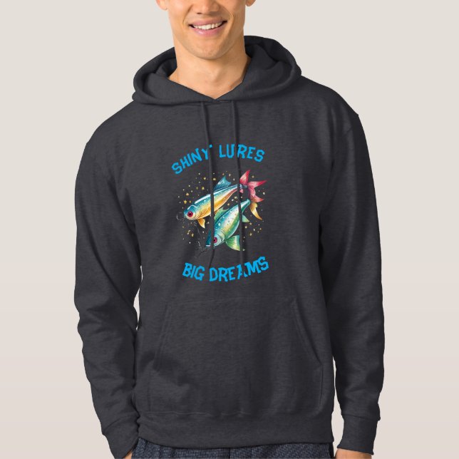 Shiny Lures Big Dreams Fishing Hoodie (Framsida)