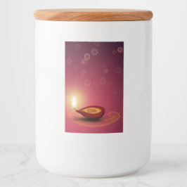 Shiny Lycklig Diwali Diya - Etikett för livsmedels