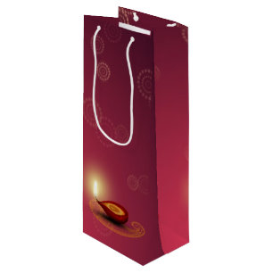 Shiny Lycklig Diwali Diya - Vin Gift Bag