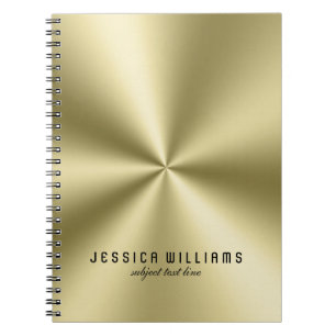 Shiny Meta;;ic Faux Stainless Steel look; Anteckningsbok