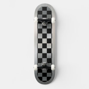Shiny Metall Checkboard Skateboard
