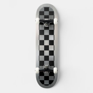 Shiny Metall Checkboard Skateboard