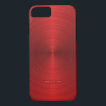 Shiny Metallal Red Design Stainless Steel-utseende<br><div class="desc">Shiny metallröd design rostfritt stål. Anpassade och valfritt monogram. Detta är en bild av metallisk bakgrund</div>