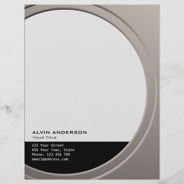 Shiny Metallic-Anpassade, text och Färg Brevhuvud (Framsida)