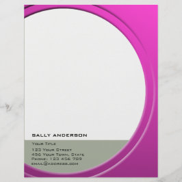 Shiny Metallic-Anpassade valfritt Text och Färg Brevhuvud