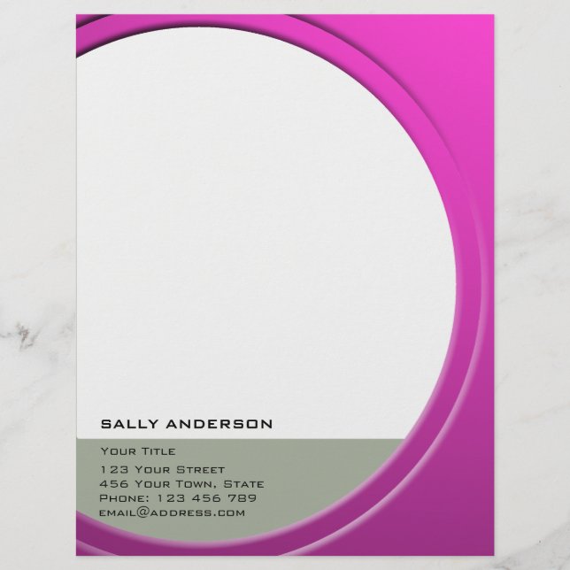 Shiny Metallic-Anpassade valfritt Text och Färg Brevhuvud (Framsida)