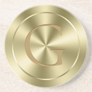 Shiny Metallic Guld Faux Stainless Steel Underlägg