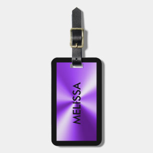 Shiny Metallic Lila Print Bagagebricka