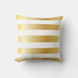 Shiny Metallic Wide Guld Rand Mönster Kudde