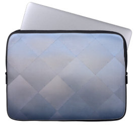 Shiny Modern Checkated Metall Blue Laptop Fodral