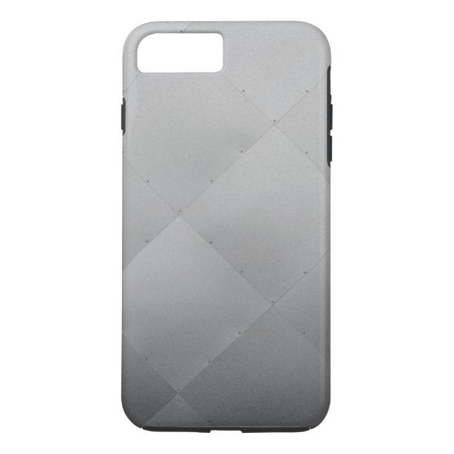 Shiny Modern Checkated Metall Silver Case-Mate iPhone Skal (Baksida)
