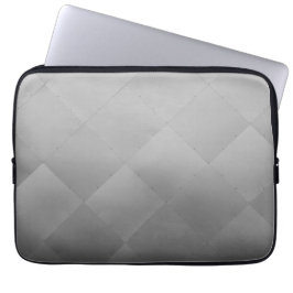 Shiny Modern Checkated Metall Silver Laptop Sleeve