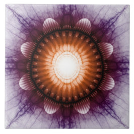 Shiny mystical Red violet ornamet Kakelplatta