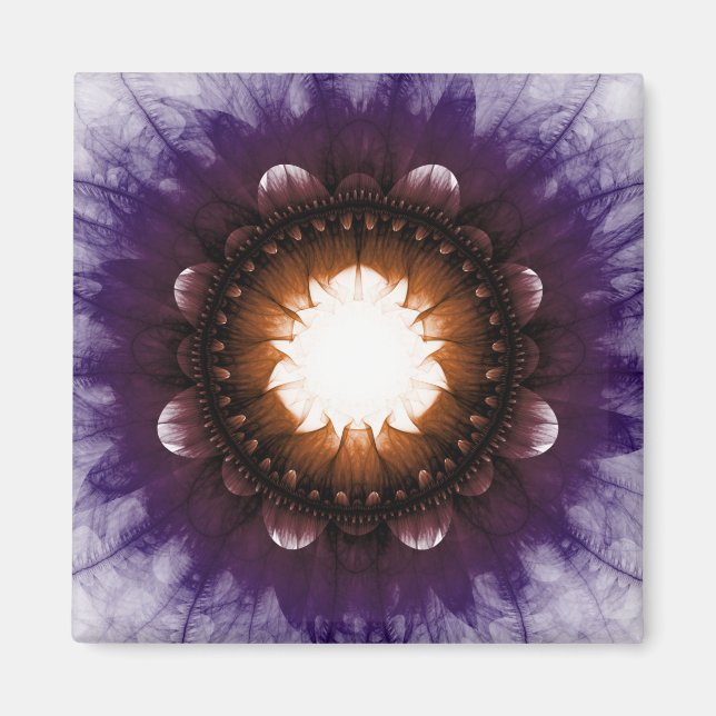 Shiny mystical symbolisk ornament magnet (Framsidan)