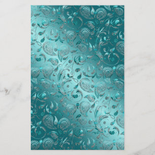 Shiny Paisley Turcouise