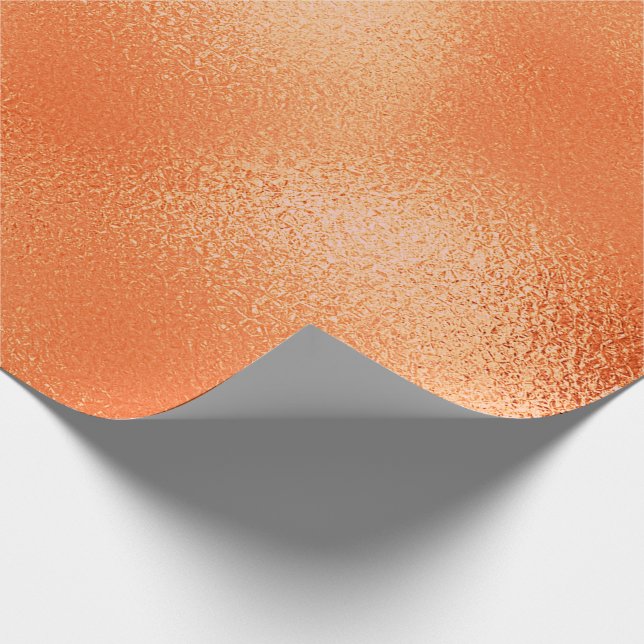 Shiny Peach Orange Glass Ice Glam Presentpapper (Hörn)