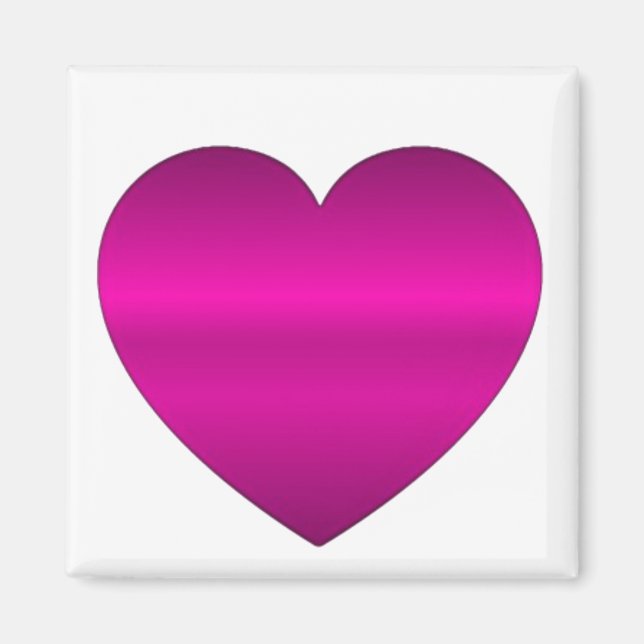 Shiny Pink Heart Magnet (Framsidan)