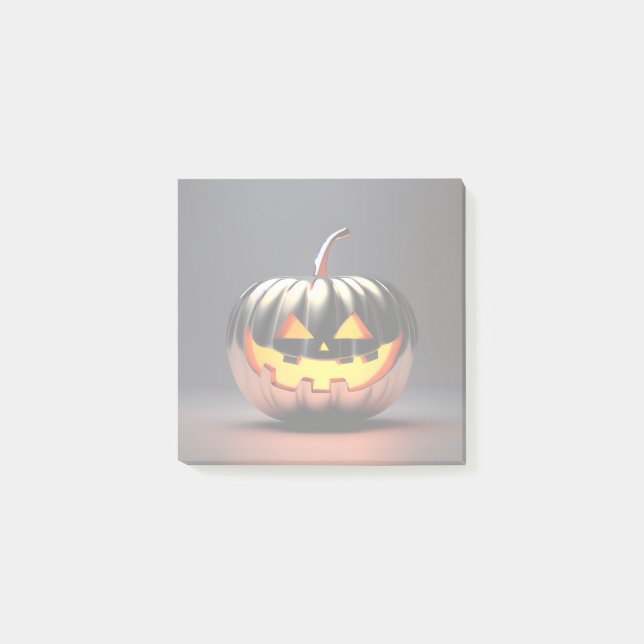 Shiny Pumpkin Halloween Post-it Block (Framsida)