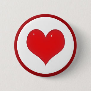 Shiny Red Heart (lägg till texten) Knapp
