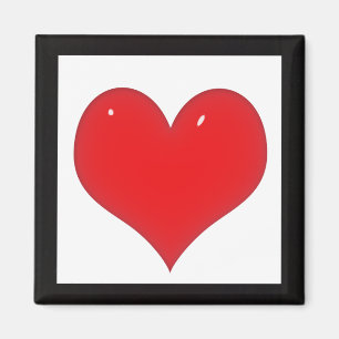 Shiny Red Heart (lägg till texten) Magnet
