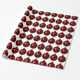 Shiny Red jul Boll Ornament Presentpapper