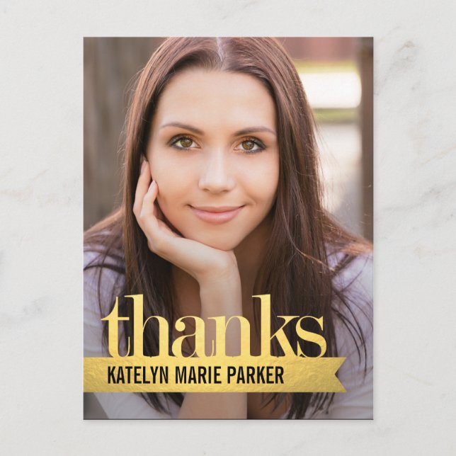 Shiny Ribbon Studenten - tackkort Vykort (Framsida)