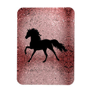 Shiny Ro Guld Horse Magnet
