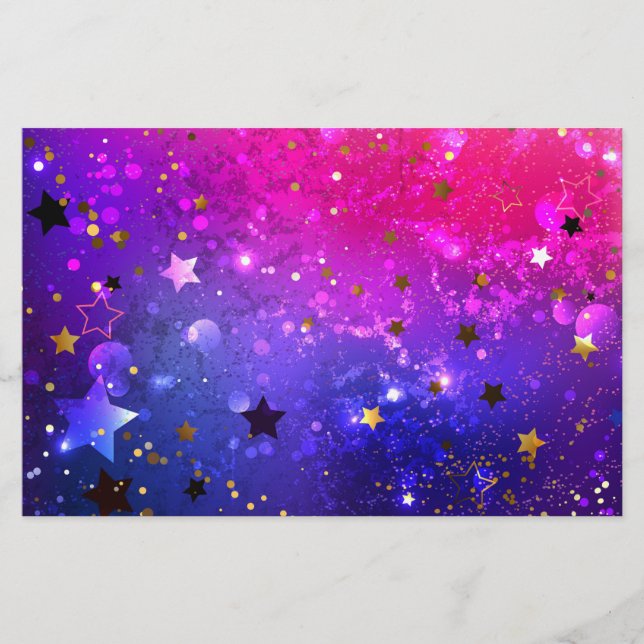 Shiny Rosa Blue Background Brevpapper (Framsida)