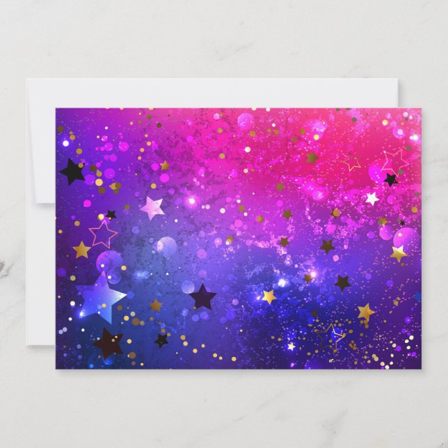 Shiny Rosa Blue Background Inbjudningar (Framsida)