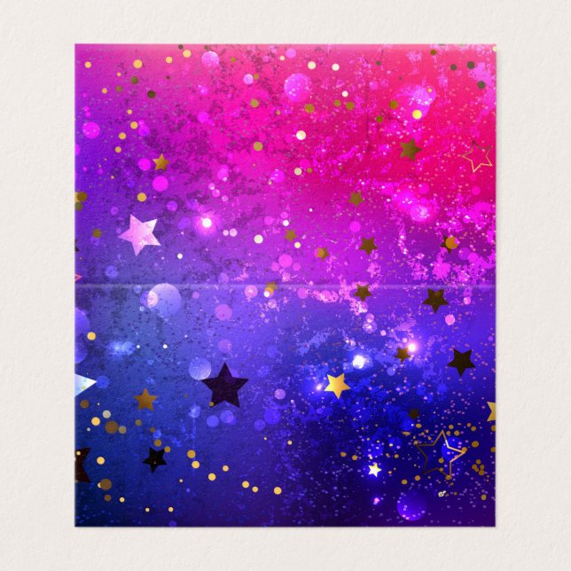 Shiny Rosa Blue Background Kort (Utsida ovikt)