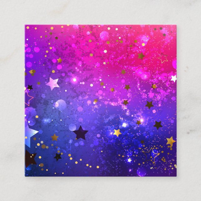 Shiny Rosa Blue Background Lojalitetskort (Framsida)