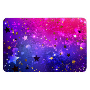 Shiny Rosa Blue Background Magnet