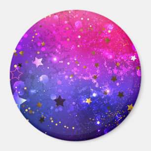 Shiny Rosa Blue Background Magnet