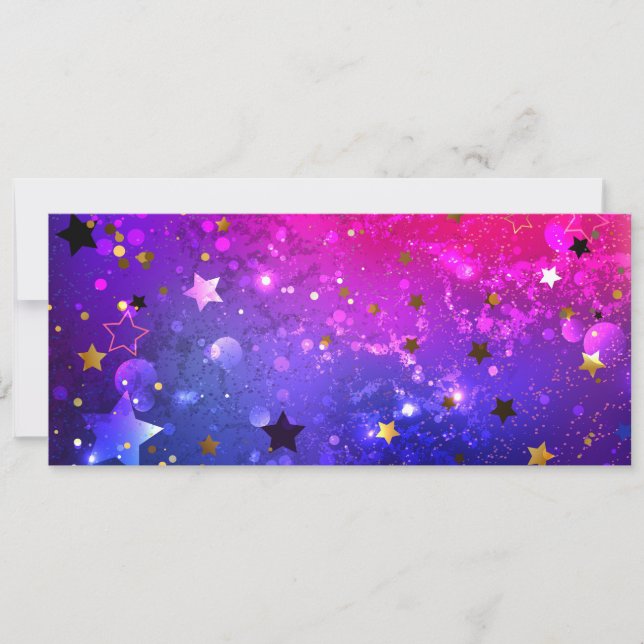 Shiny Rosa Blue Background Meddelande (Framsida)