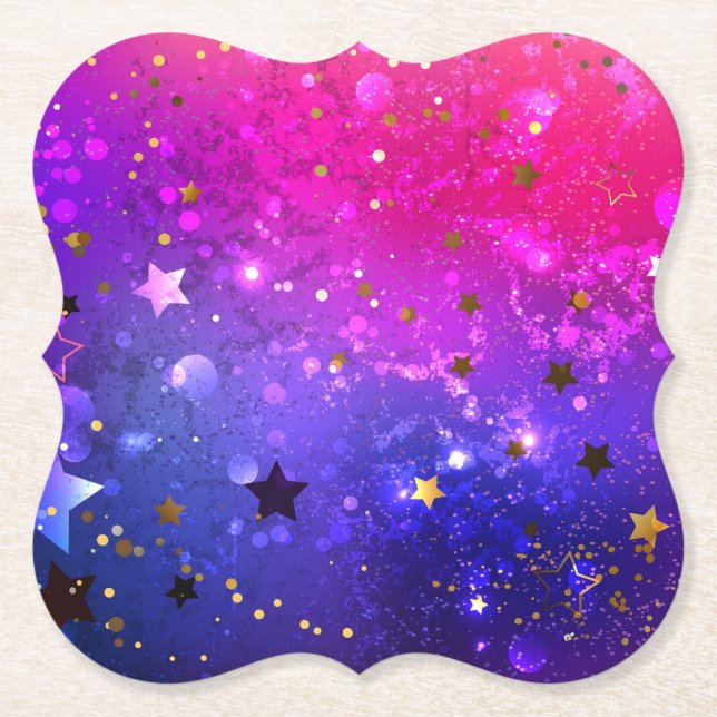 Shiny Rosa Blue Background Underlägg Papper (Framsida)