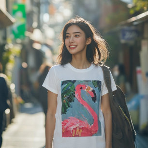 Shiny Rosa Flamingo Roligt! T Shirt