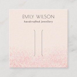 Shiny  Rosa Glitter Hair Clip Visning Fyrkantigt Visitkort