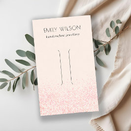 Shiny  Rosa Glitter Hair Clip Visning Visitkort