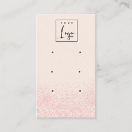 Shiny  Rosa Glitter Struktur 3 Örning Visning Visitkort