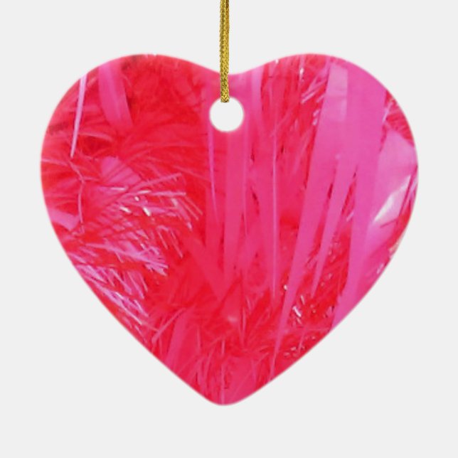 Shiny Rosa Julgran Julgransprydnad Keramik (Baksidan)